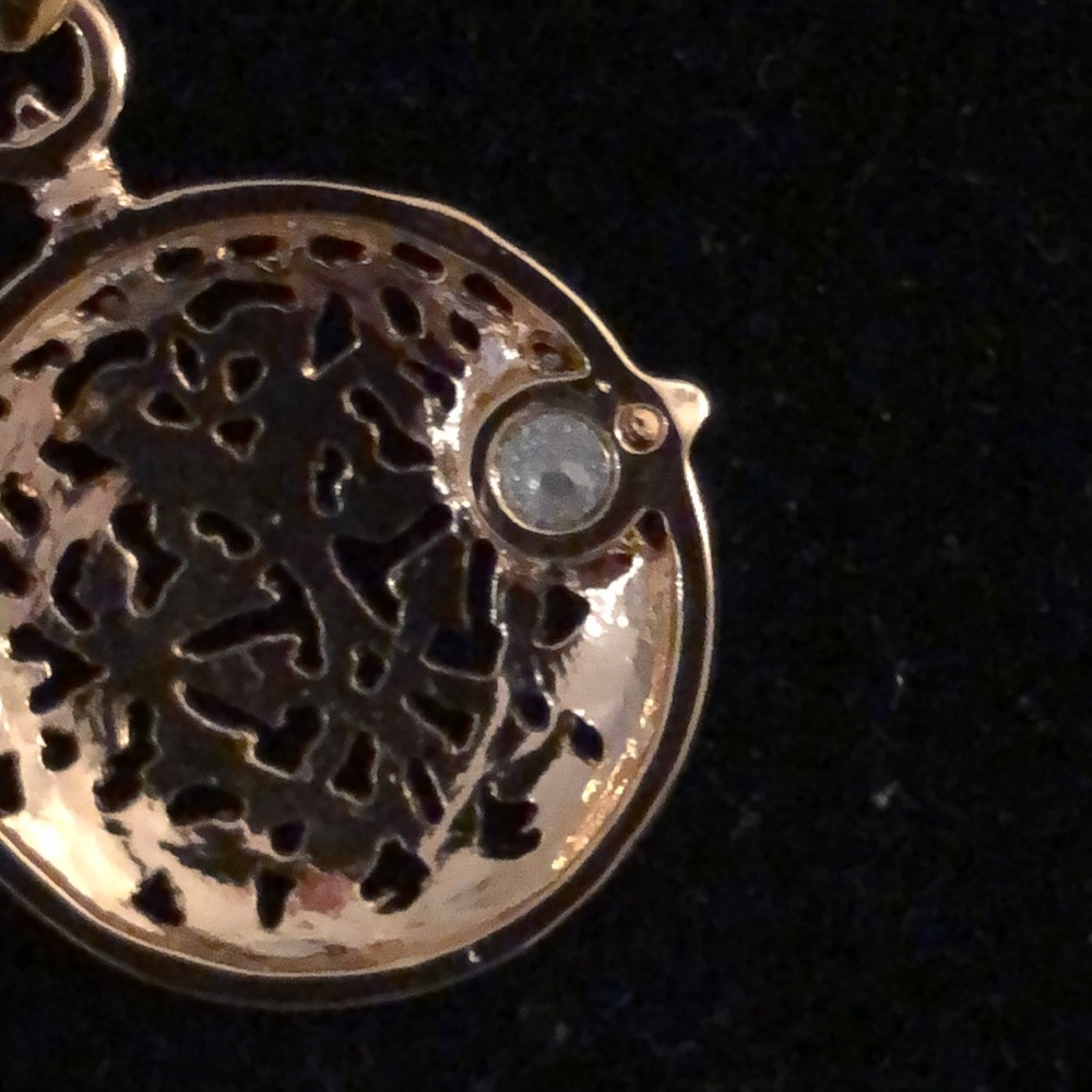 Vintage Gold and Black Cameo Locket Pendant - Picture 5 of 8